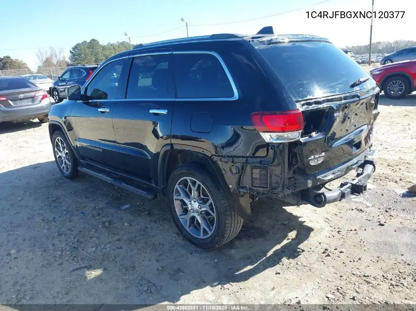 1C4RJFBGXNC120377 2022 Jeep Grand Cherokee Wk Limited 4X4