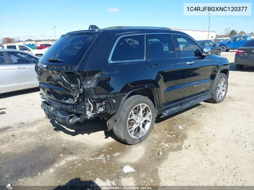 1C4RJFBGXNC120377 2022 Jeep Grand Cherokee Wk Limited 4X4