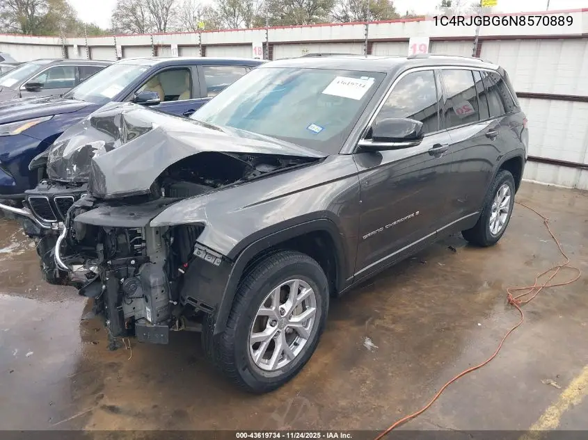 1C4RJGBG6N8570889 2022 Jeep Grand Cherokee Limited 4X2