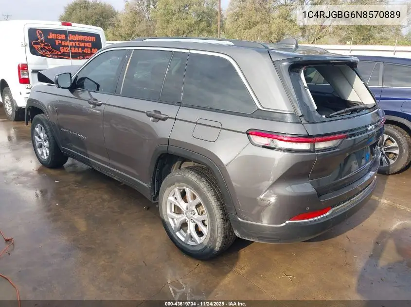 1C4RJGBG6N8570889 2022 Jeep Grand Cherokee Limited 4X2