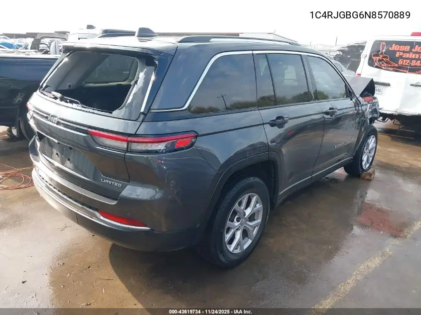 1C4RJGBG6N8570889 2022 Jeep Grand Cherokee Limited 4X2