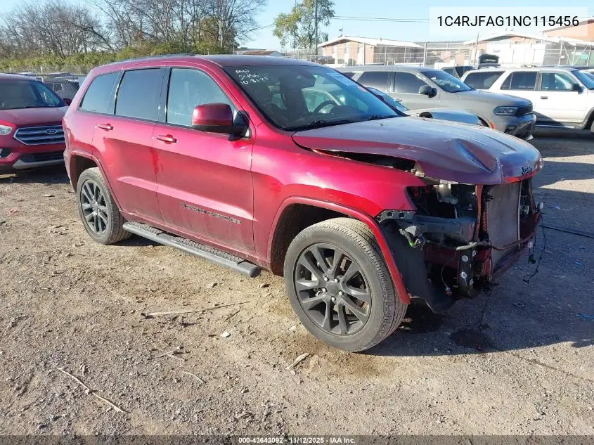 1C4RJFAG1NC115456 2022 Jeep Grand Cherokee Wk Laredo X