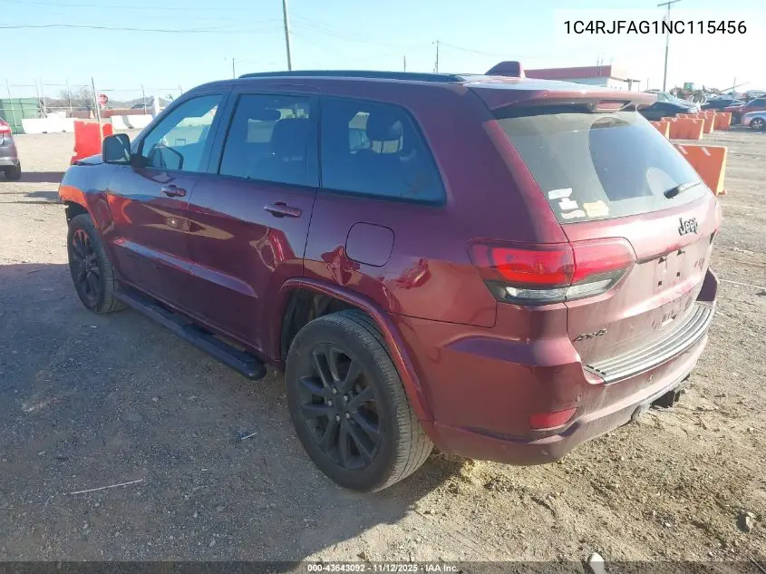 1C4RJFAG1NC115456 2022 Jeep Grand Cherokee Wk Laredo X