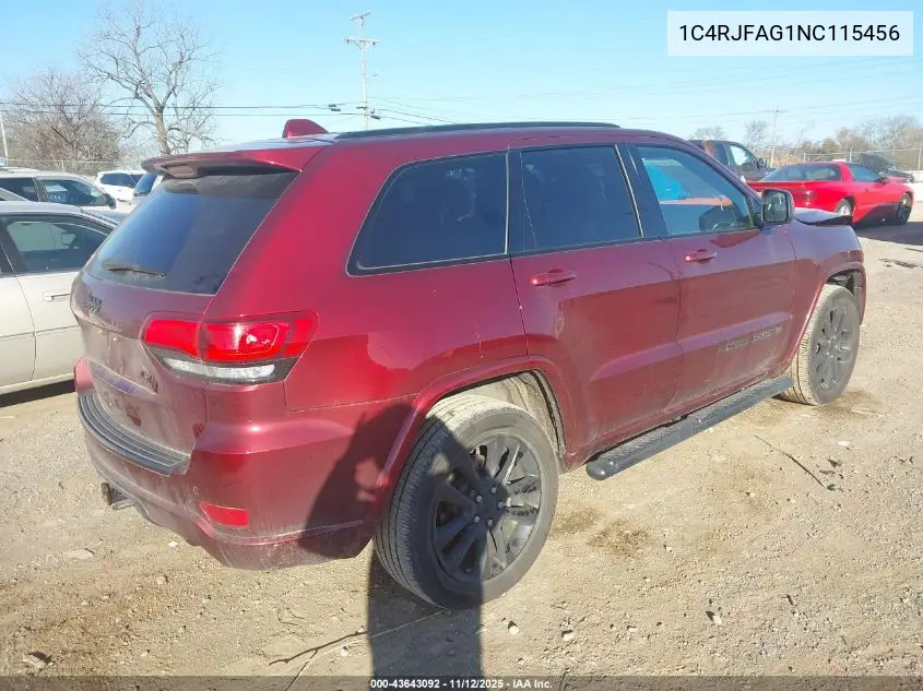 1C4RJFAG1NC115456 2022 Jeep Grand Cherokee Wk Laredo X