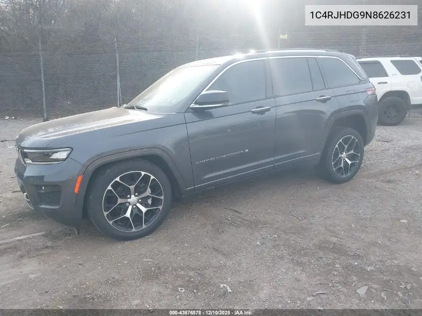 1C4RJHDG9N8626231 2022 Jeep Grand Cherokee Overland 4X4