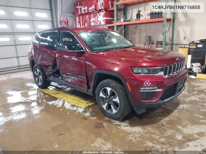 1C4RJYB61N8716855 2022 Jeep Grand Cherokee 4Xe Limited 4X4