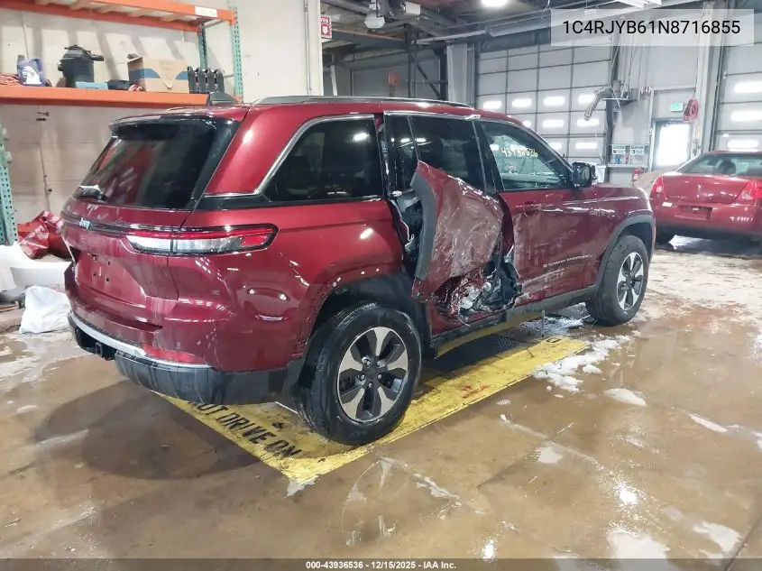 1C4RJYB61N8716855 2022 Jeep Grand Cherokee 4Xe Limited 4X4