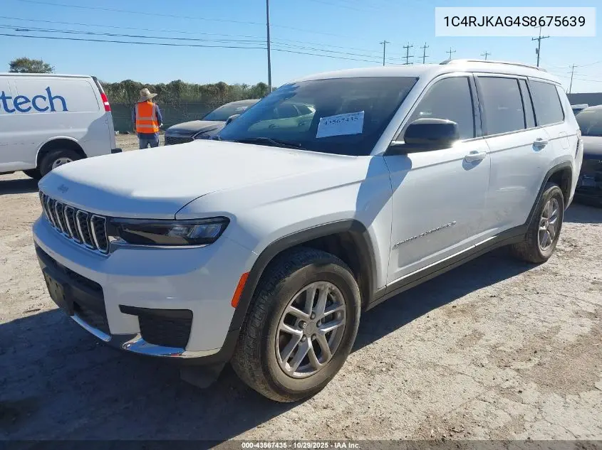 1C4RJKAG4S8675639 2025 Jeep Grand Cherokee L Laredo X 4X4