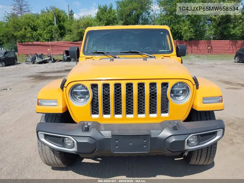 2021 Jeep Wrangler 4Xe Unlimited Sahara 4X4 VIN: 1C4JJXP65MW658534 Lot: 45251437