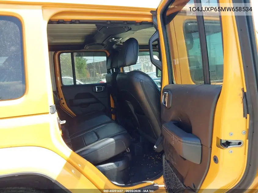 2021 Jeep Wrangler 4Xe Unlimited Sahara 4X4 VIN: 1C4JJXP65MW658534 Lot: 45251437