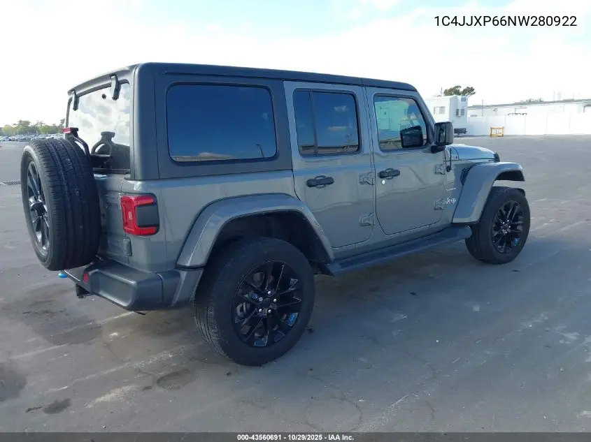 1C4JJXP66NW280922 2022 Jeep Wrangler 4Xe Unlimited Sahara 4X4