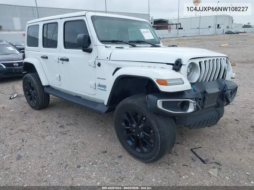2022 Jeep Wrangler 4Xe Unlimited Sahara 4X4 VIN: 1C4JJXP66NW108227 Lot: 45301934