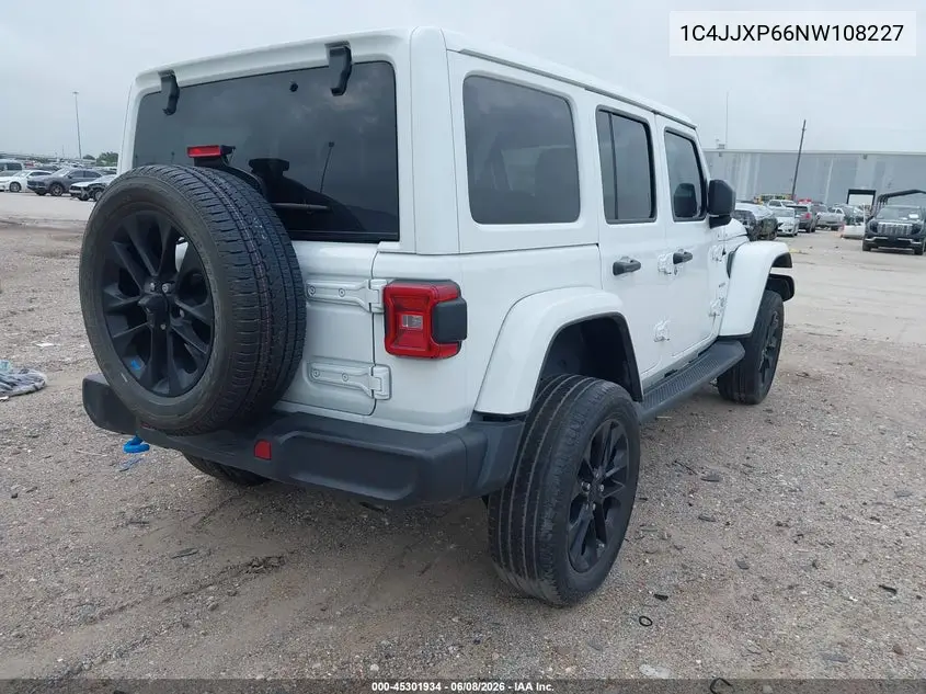 2022 Jeep Wrangler 4Xe Unlimited Sahara 4X4 VIN: 1C4JJXP66NW108227 Lot: 45301934