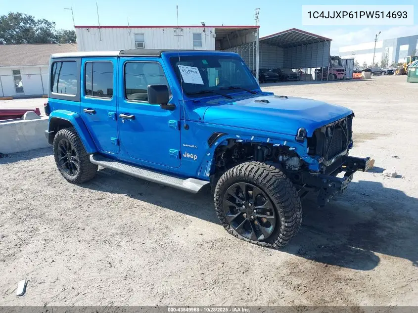 1C4JJXP61PW514693 2023 Jeep Wrangler 4Xe Sahara 4X4