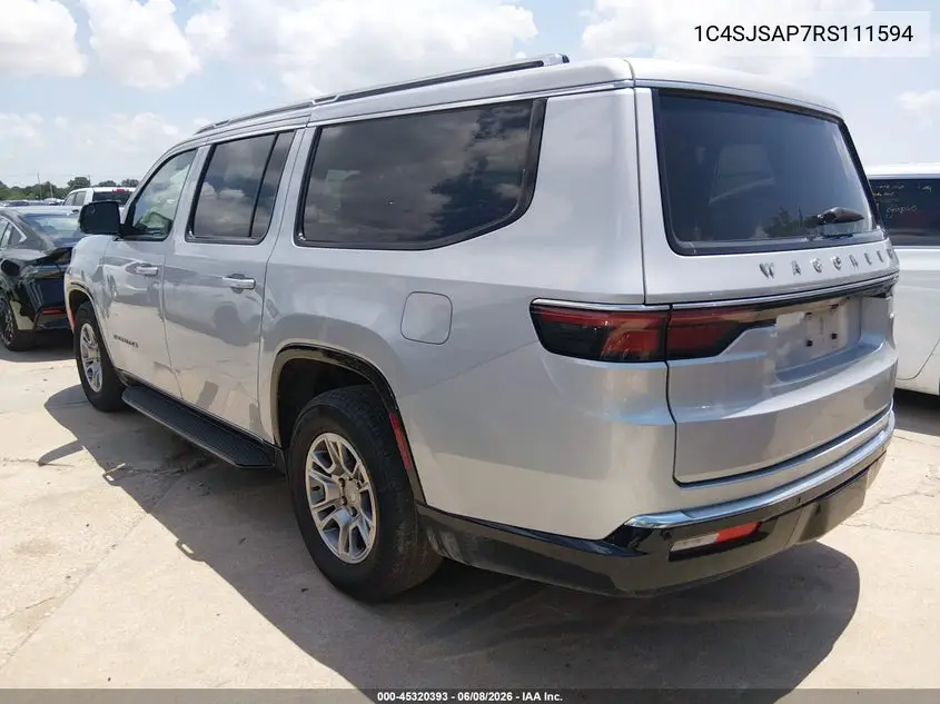 2024 Jeep Wagoneer L Series I 4X4 VIN: 1C4SJSAP7RS111594 Lot: 45320393