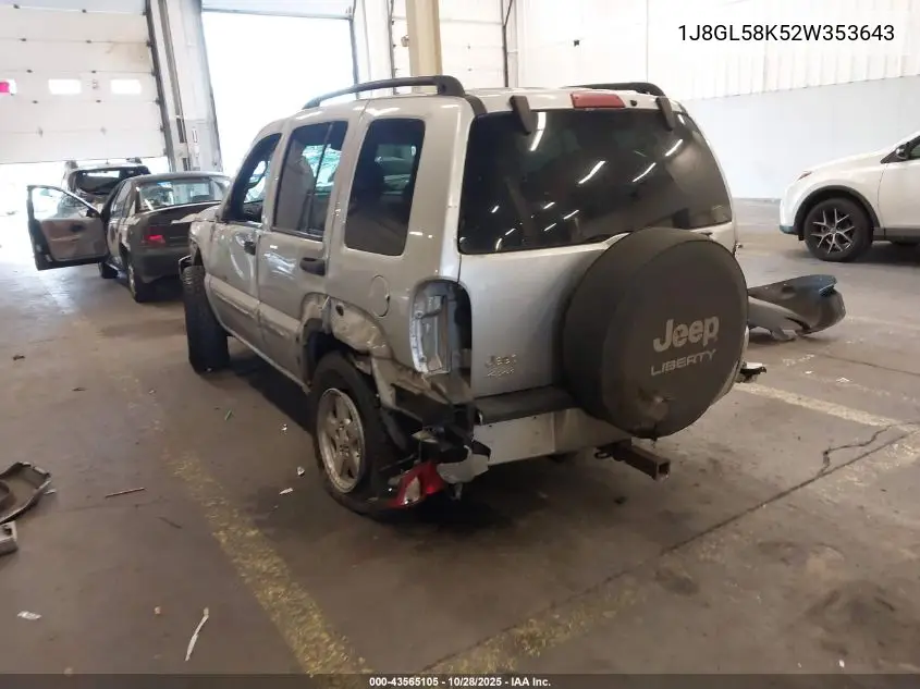 1J8GL58K52W353643 2002 Jeep Liberty Limited Edition