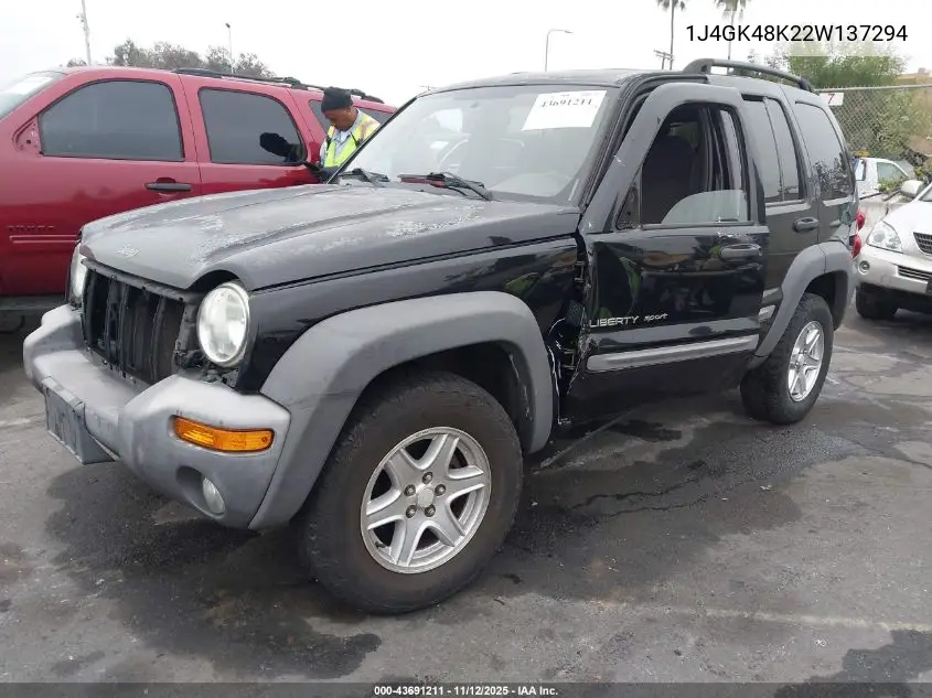 1J4GK48K22W137294 2002 Jeep Liberty Sport