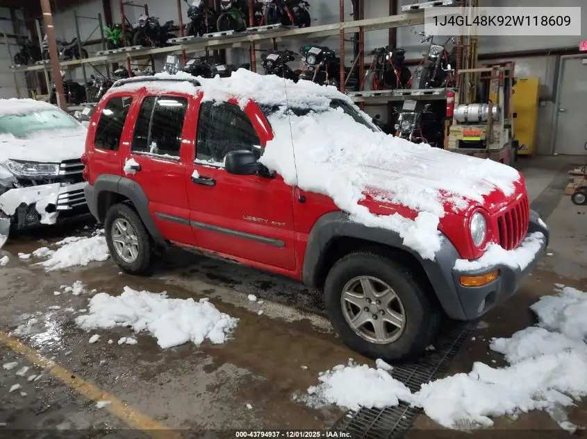 1J4GL48K92W118609 2002 Jeep Liberty Sport