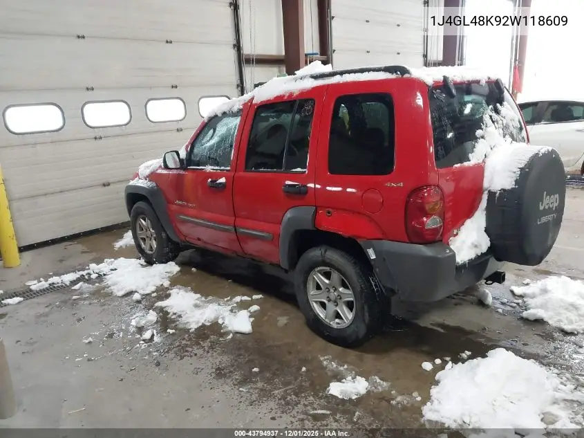 1J4GL48K92W118609 2002 Jeep Liberty Sport