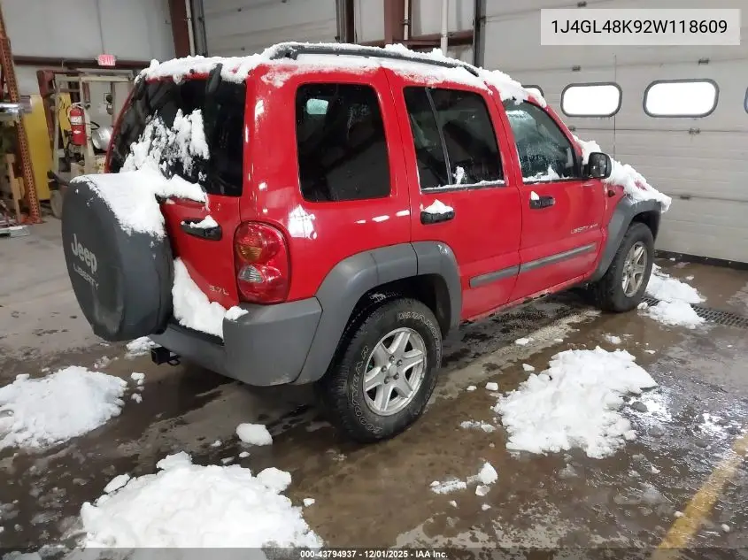 1J4GL48K92W118609 2002 Jeep Liberty Sport