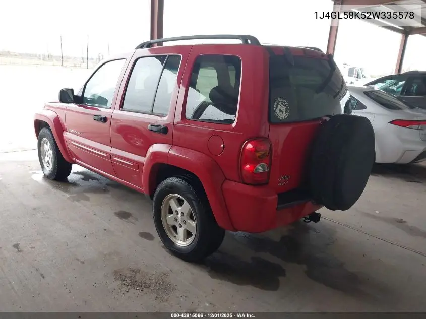 1J4GL58K52W335578 2002 Jeep Liberty Limited Edition