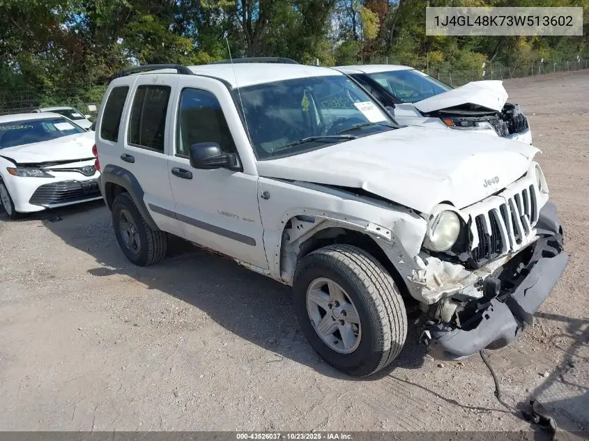 1J4GL48K73W513602 2003 Jeep Liberty Sport