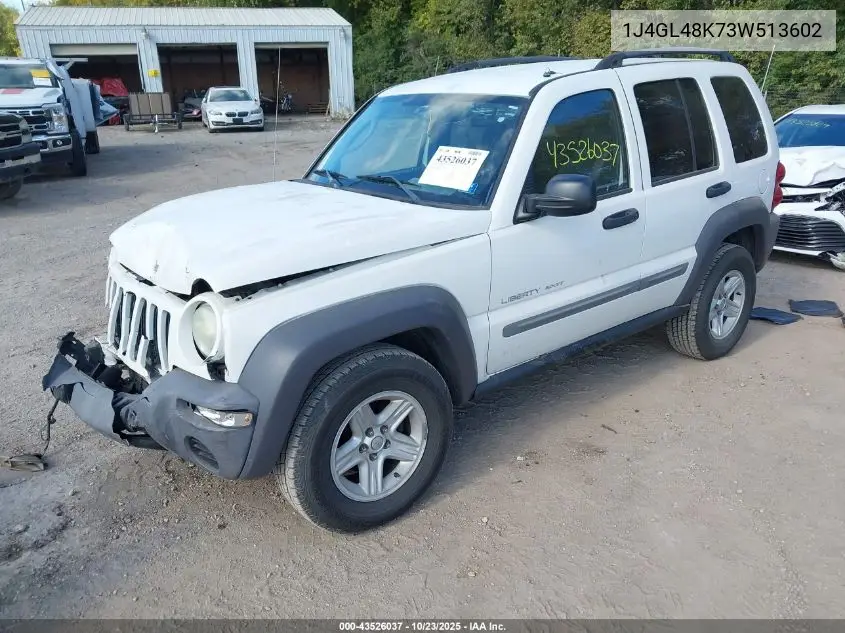 1J4GL48K73W513602 2003 Jeep Liberty Sport