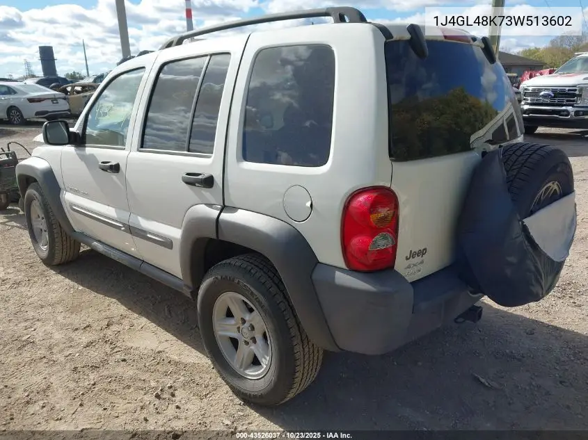 1J4GL48K73W513602 2003 Jeep Liberty Sport