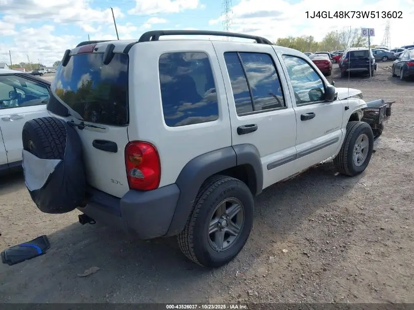 1J4GL48K73W513602 2003 Jeep Liberty Sport