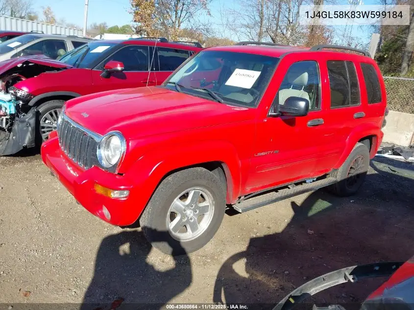 1J4GL58K83W599184 2003 Jeep Liberty Limited Edition