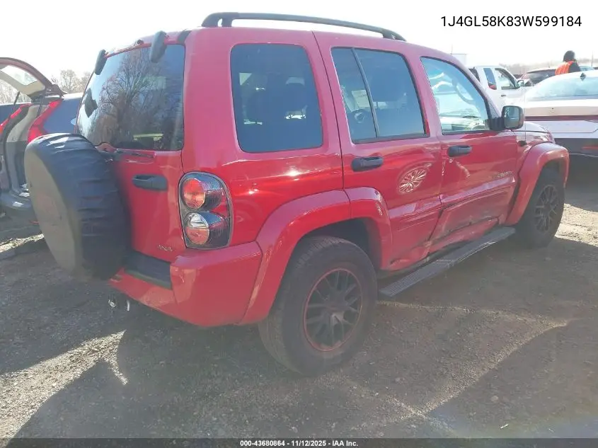 1J4GL58K83W599184 2003 Jeep Liberty Limited Edition