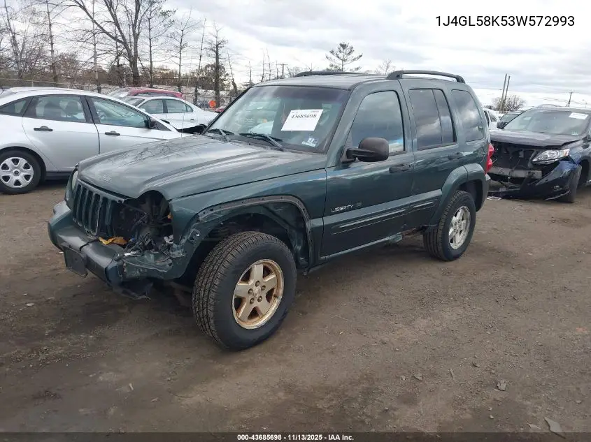 1J4GL58K53W572993 2003 Jeep Liberty Limited