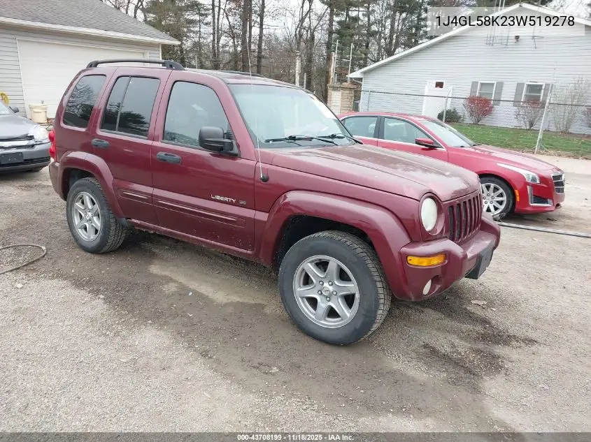 1J4GL58K23W519278 2003 Jeep Liberty Limited Edition