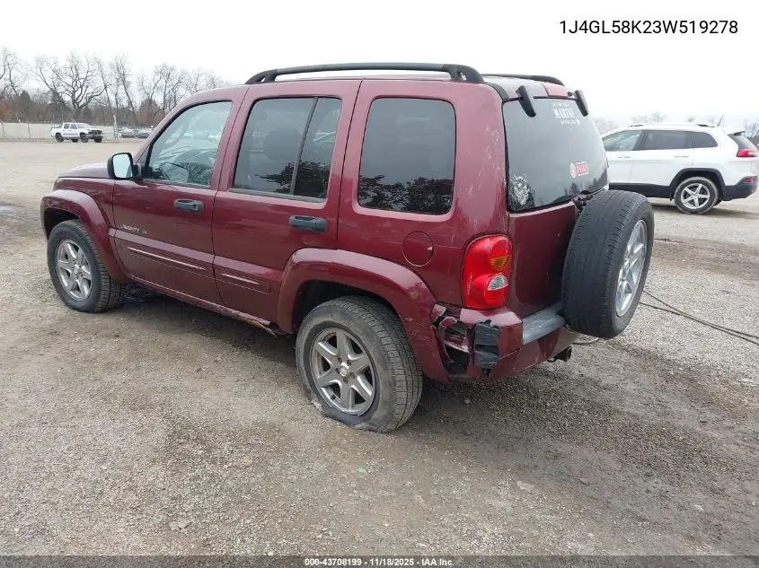 1J4GL58K23W519278 2003 Jeep Liberty Limited Edition
