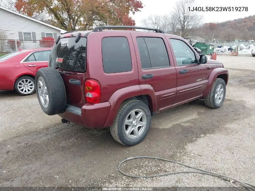 1J4GL58K23W519278 2003 Jeep Liberty Limited Edition
