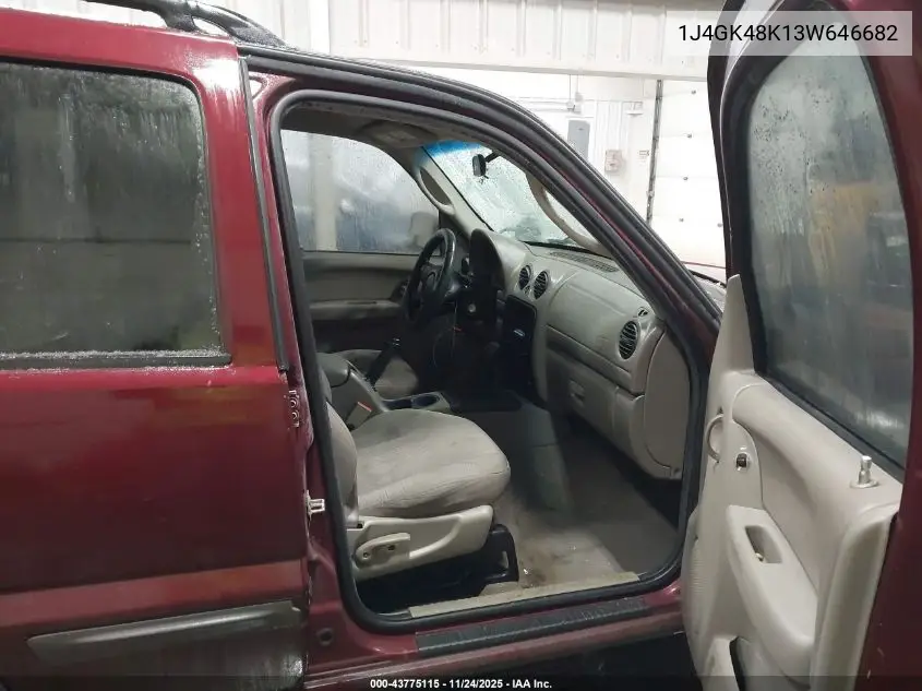 1J4GK48K13W646682 2003 Jeep Liberty Sport