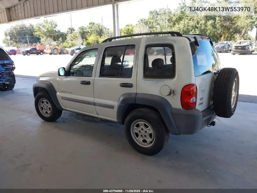 1J4GK48K13W553970 2003 Jeep Liberty Sport