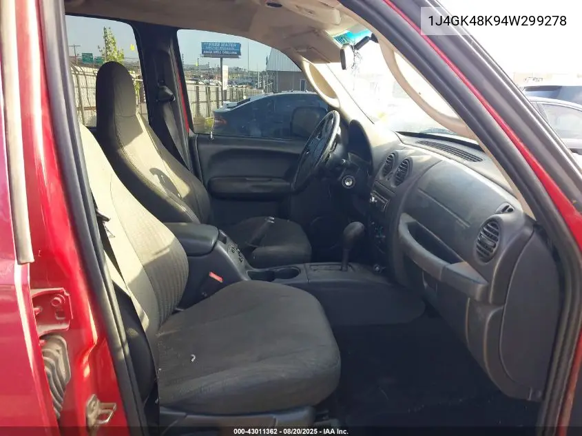 1J4GK48K94W299278 2004 Jeep Liberty Sport