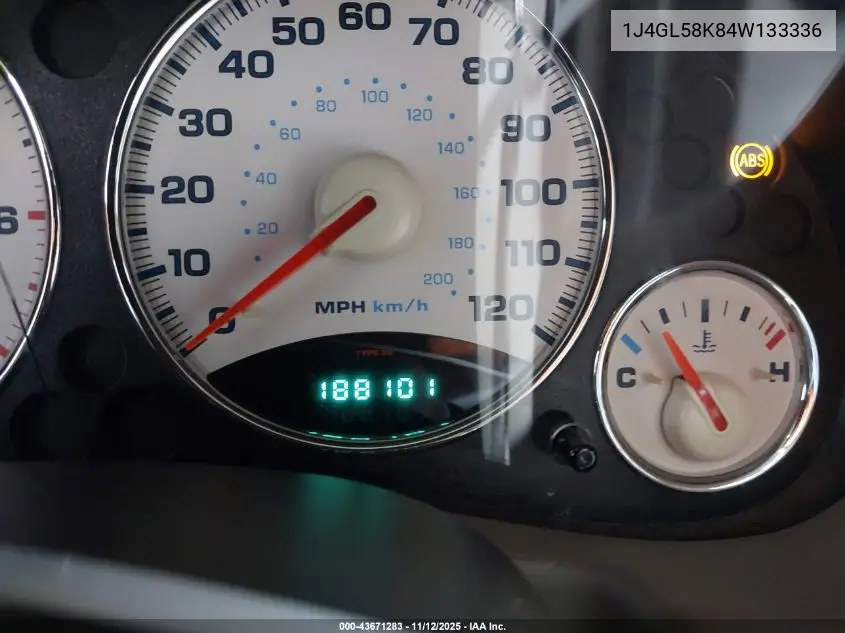 1J4GL58K84W133336 2004 Jeep Liberty Limited Edition