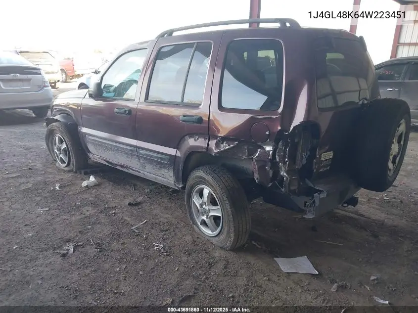 1J4GL48K64W223451 2004 Jeep Liberty Sport