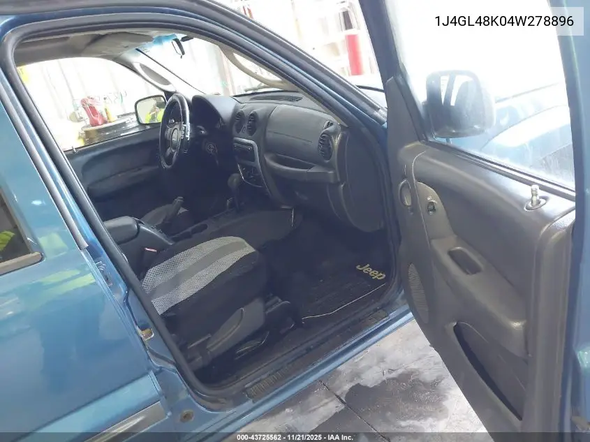 1J4GL48K04W278896 2004 Jeep Liberty Sport