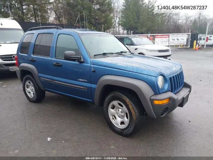 1J4GL48K54W287237 2004 Jeep Liberty Sport