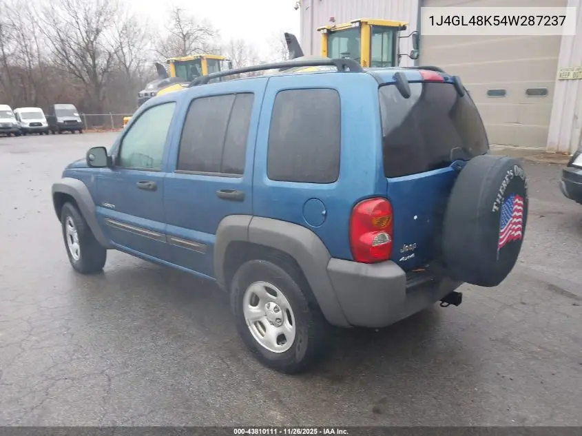 1J4GL48K54W287237 2004 Jeep Liberty Sport