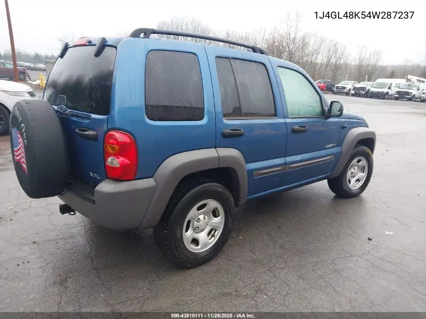 1J4GL48K54W287237 2004 Jeep Liberty Sport