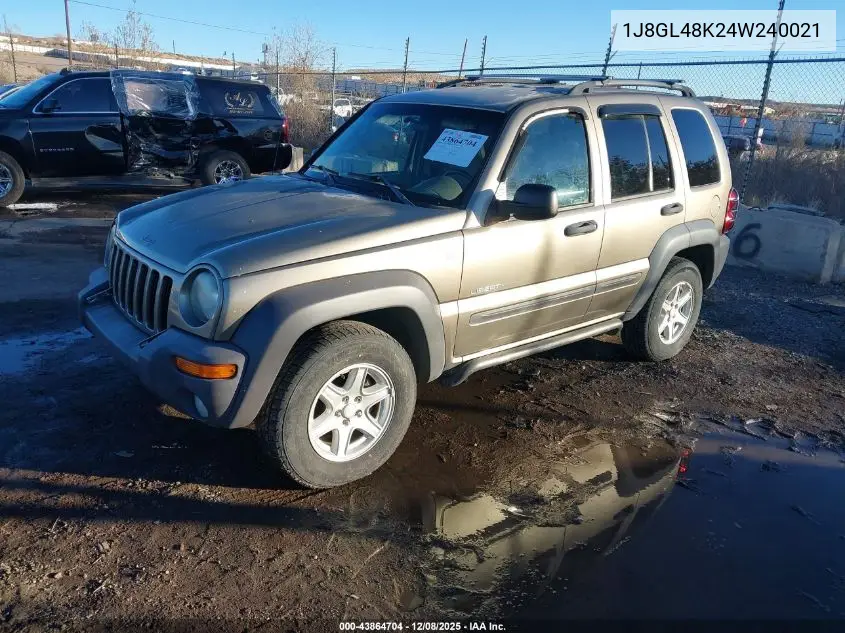 1J8GL48K24W240021 2004 Jeep Liberty Sport