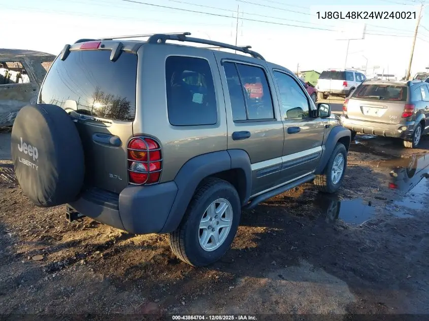 1J8GL48K24W240021 2004 Jeep Liberty Sport