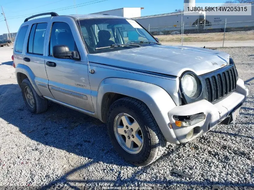 1J8GL58K14W205315 2004 Jeep Liberty Limited Edition