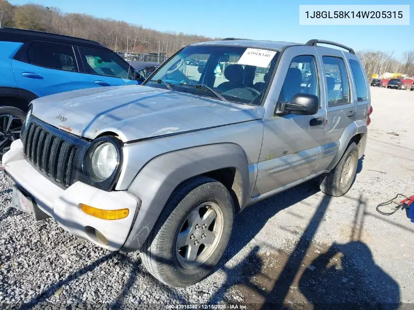 1J8GL58K14W205315 2004 Jeep Liberty Limited Edition