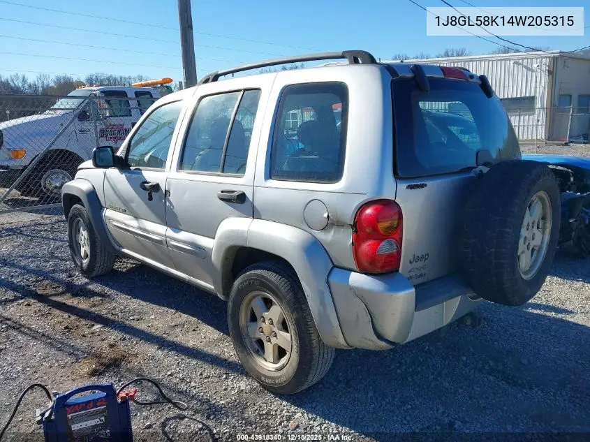 1J8GL58K14W205315 2004 Jeep Liberty Limited Edition