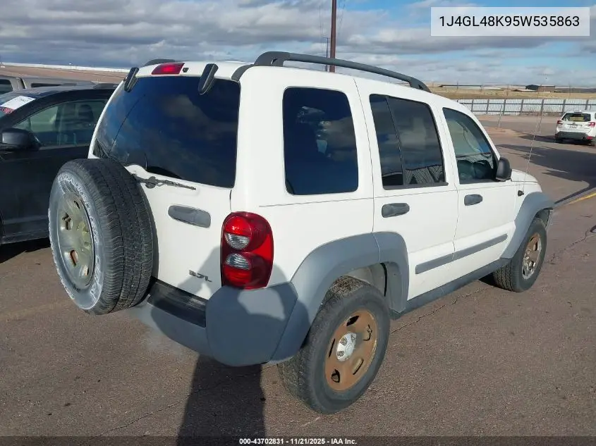 1J4GL48K95W535863 2005 Jeep Liberty Sport